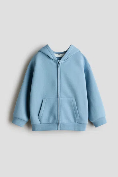 H&m Kids' Brushed-inside Hooded Jacket In Blue