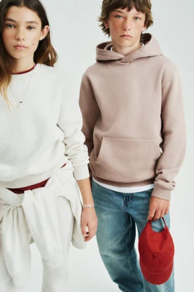 H&m Kids'  Brushed-inside Hoodie In Brown