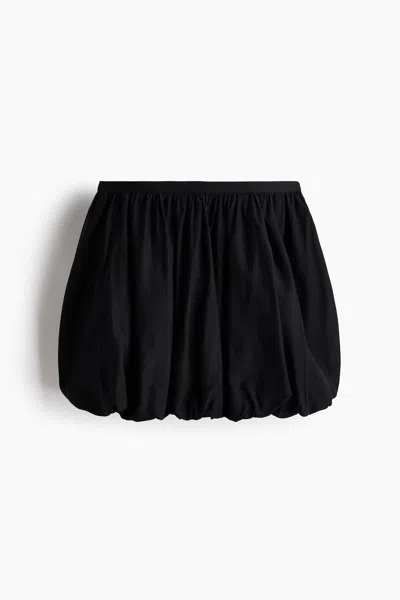 H&m Bubble-hem Mini Skirt In Black