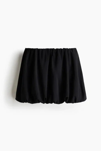 H&m Bubble-hem Skirt In Black