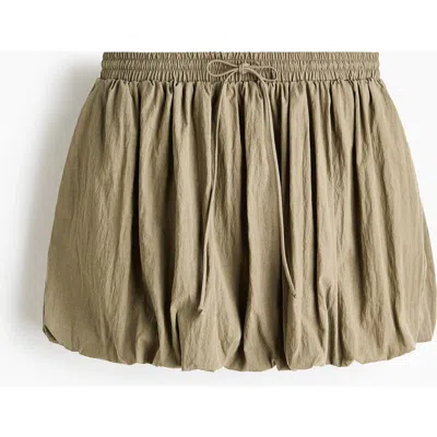 H&m Bubble-hem Skirt In Green