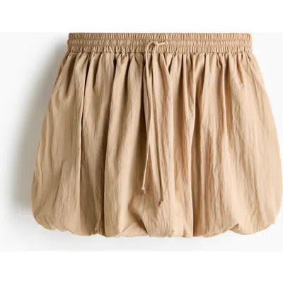 H&m Bubble-hem Skirt In Brown