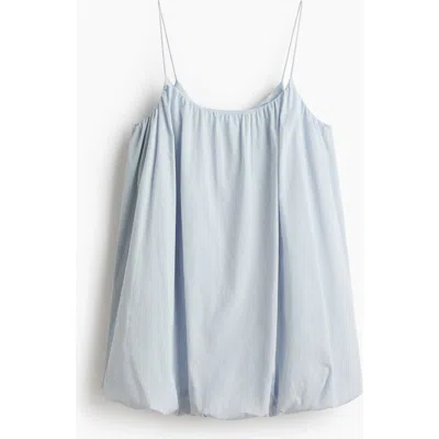 H&m Bubble-hem Strappy Dress In Blue
