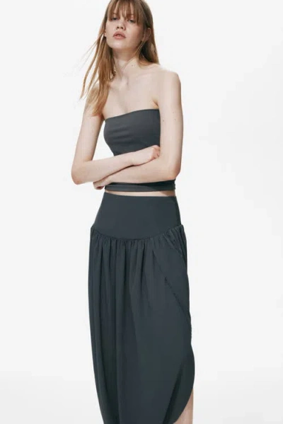 H&m Bubble-hem Tulip Skirt In Black