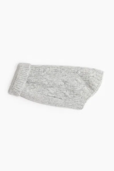 H&m Cable-knit Dog Sweater In Gray