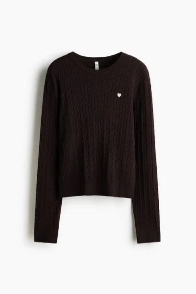 H&m Cable-knit Jumper In Blue