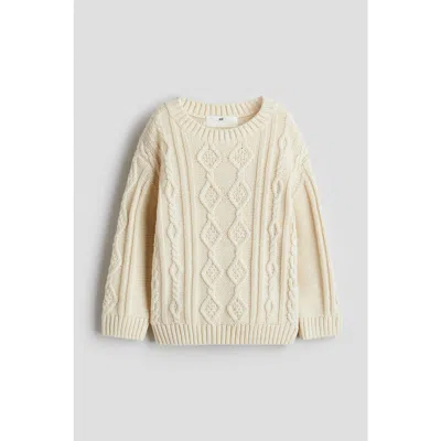 H&m Kids'  Cable-knit Jumper In Neutral