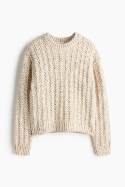 H&m Cable-knit Jumper In Gray
