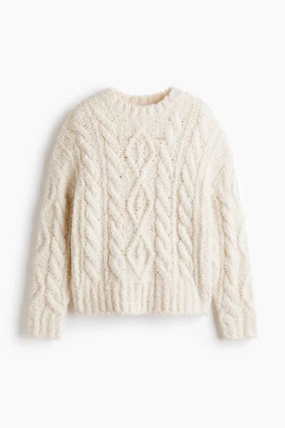 H&m Cable-knit Jumper In Neutral
