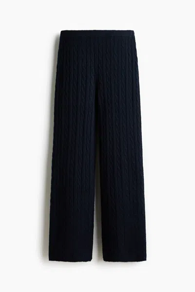 H&m Cable-knit Pants In Blue
