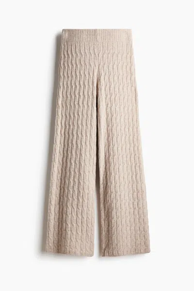 H&m Cable-knit Pants In Pink