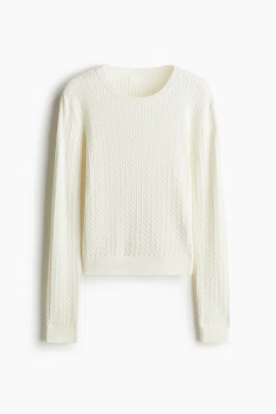 H&m Cable-knit Sweater In Neutral