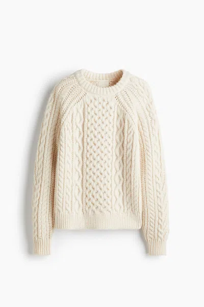 H&m Cable-knit Sweater In Neutral