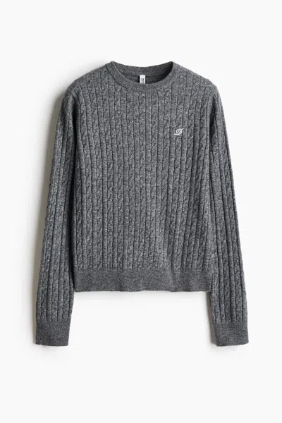 H&m Cable-knit Sweater In Gray