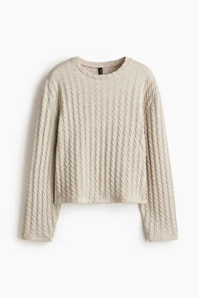 H&m Cable-knit Sweater In Gray