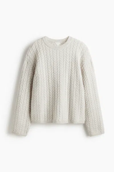 H&m Cable-knit Sweater In White