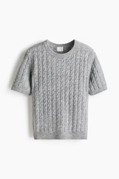 H&m Cable-knit Sweater In Gray