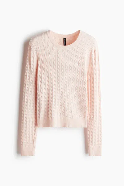 H&m Cable-knit Sweater In Pink