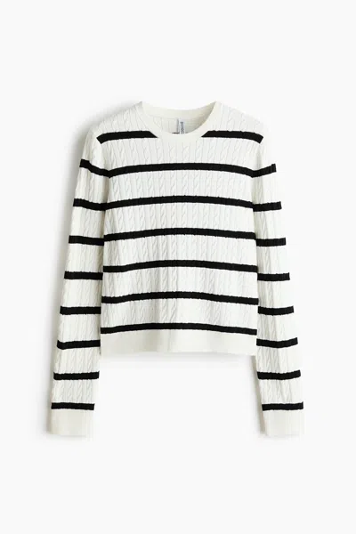 H&m Cable-knit Sweater In White