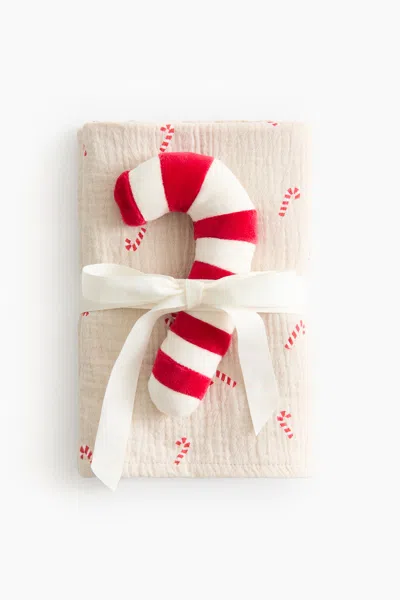 H&m Candy Cane Baby Gift Set In Brown