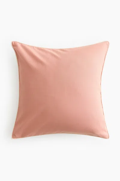 H&m Canvas Cushion Cover In Pink