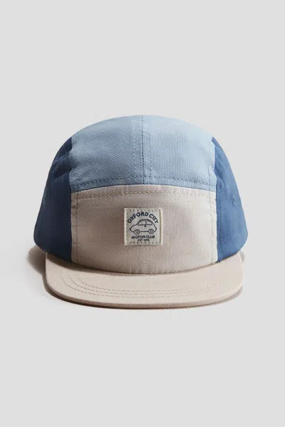 H&m Cap In Blue/beige