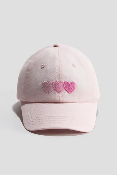 H&m Kids' Cap With Embroidered Detail In Pink