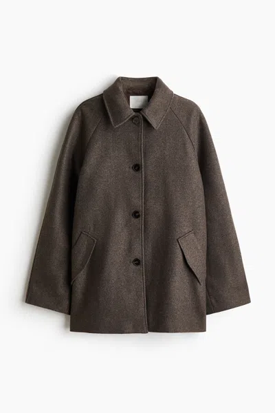 H&m Car Coat In Brown