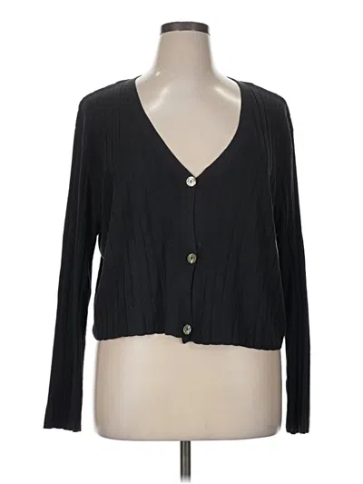 Pre-owned H&m Cardigan Sweater In Black