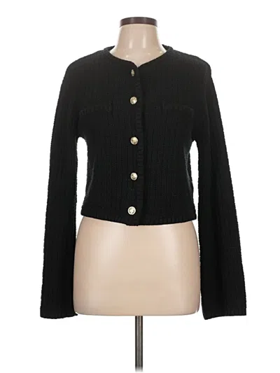 Pre-owned H&m Cardigan Sweater In Black