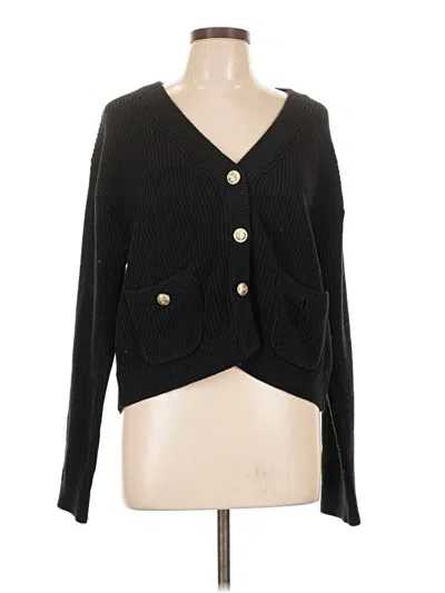 Pre-owned H&m Cardigan Sweater In Black