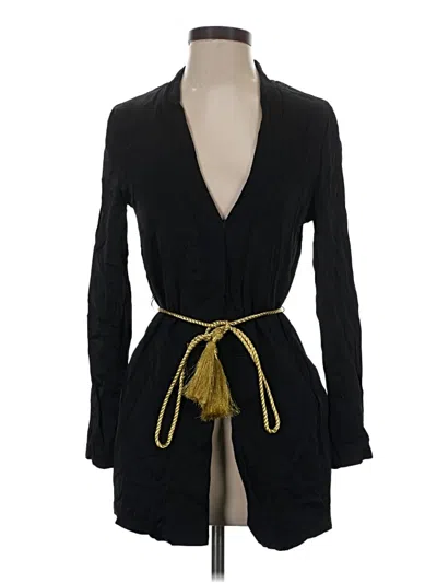 Pre-owned H&m Cardigan Sweater In Black