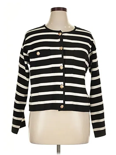 Pre-owned H&m Cardigan Sweater In Black