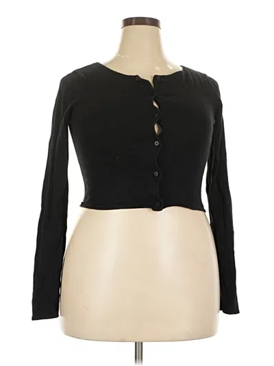Pre-owned H&m Cardigan Sweater In Black