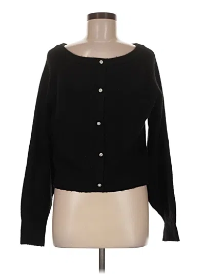 Pre-owned H&m Cardigan Sweater In Black