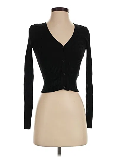 Pre-owned H&m Cardigan Sweater In Black