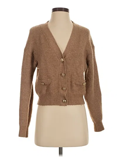 Pre-owned H&m Cardigan Sweater In Brown