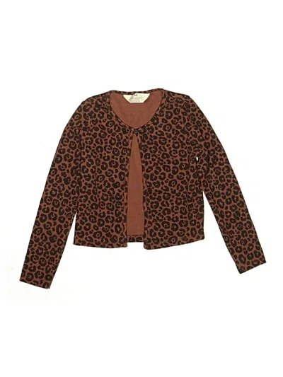 Pre-owned H&m Kids' Cardigan Sweater In Brown