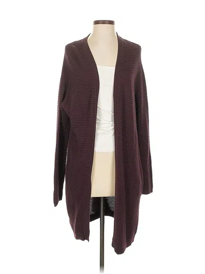 Pre-owned H&m Cardigan Sweater In Burgundy