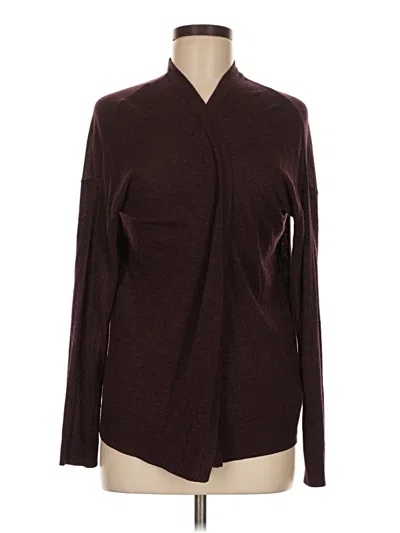 Pre-owned H&m Cardigan Sweater In Burgundy