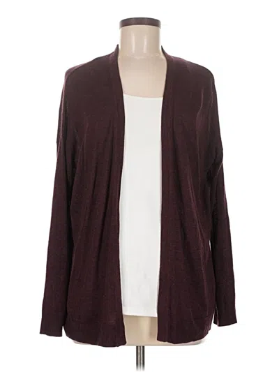Pre-owned H&m Cardigan Sweater In Burgundy