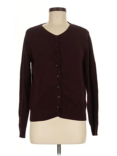 Pre-owned H&m Cardigan Sweater In Burgundy