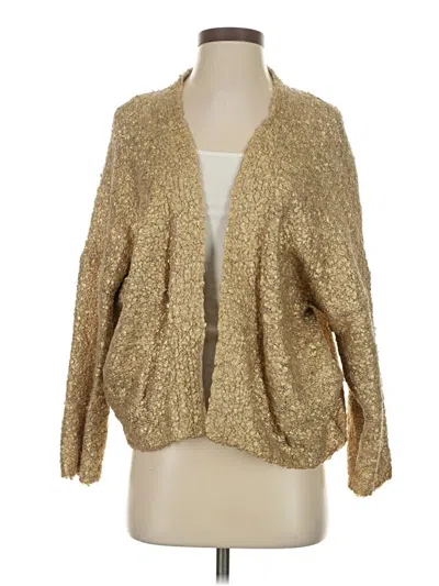 Pre-owned H&m Cardigan Sweater In Gold