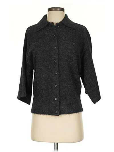 Pre-owned H&m Cardigan Sweater In Gray