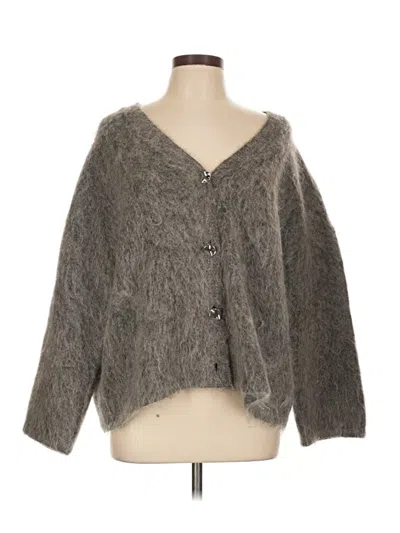 Pre-owned H&m Cardigan Sweater In Gray