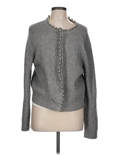 Pre-owned H&m Cardigan Sweater In Gray