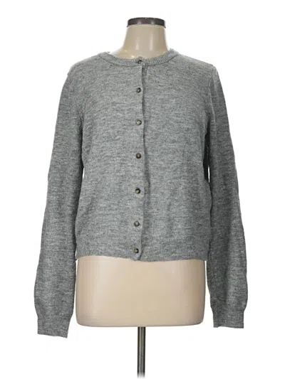 Pre-owned H&m Cardigan Sweater In Gray