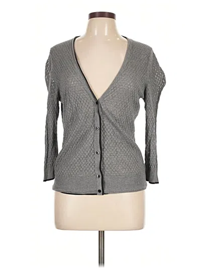 Pre-owned H&m Cardigan Sweater In Gray