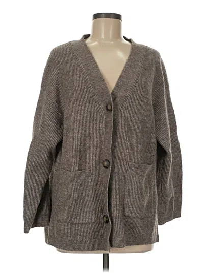 Pre-owned H&m Cardigan Sweater In Gray
