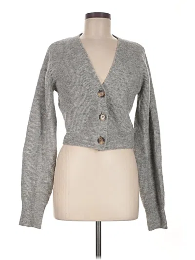 Pre-owned H&m Cardigan Sweater In Gray